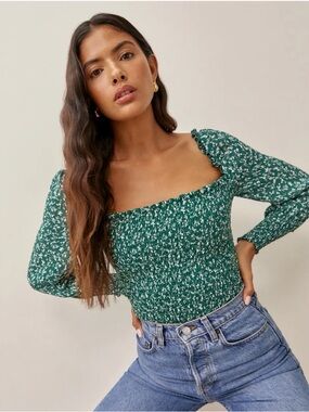 Reformation Pinto Top in Parsley
